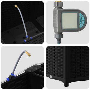 Vasi da giardino Nero 80 x 40 x 37.5 cm Acciaio 42002845