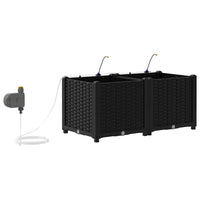 Vasi da giardino Nero 80 x 40 x 37.5 cm Acciaio 42002845