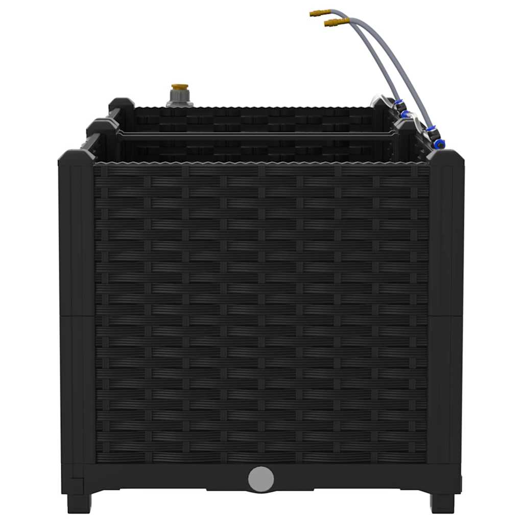 Vasi da giardino Nero 80 x 40 x 37.5 cm Acciaio 42002845