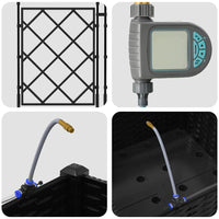 Vasi da giardino Nero 40 x 40 x 126 cm Acciaio 42002848