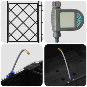 Vasi da giardino Nero 80 x 40 x 126 cm Acciaio 42002850