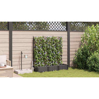 Vasi da giardino Nero 120 x 40 x 126 cm Acciaio 42002852