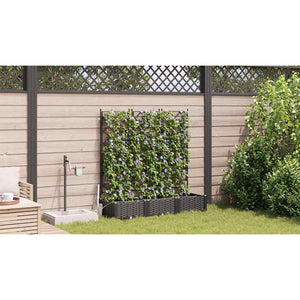 Vasi da giardino Nero 120 x 40 x 126 cm Acciaio 42002852