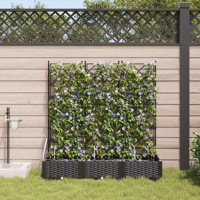 Vasi da giardino Nero 120 x 40 x 126 cm Acciaio 42002852
