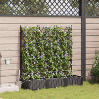 Vasi da giardino Nero 120 x 40 x 126 cm Acciaio 42002852