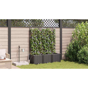 Vasi da giardino Nero 120 x 40 x 142 cm Acciaio 42002853