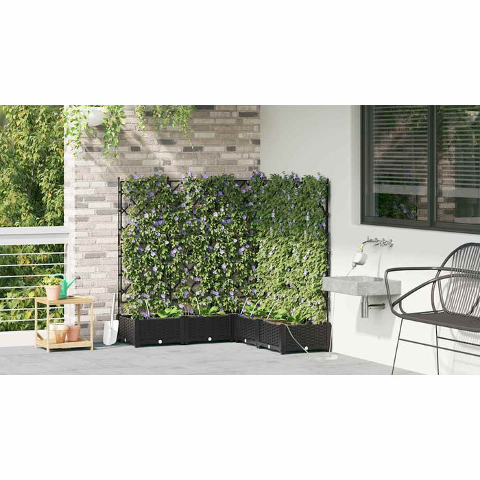 Vasi da giardino Nero 120 x 120 x 126 cm Acciaio 42002855