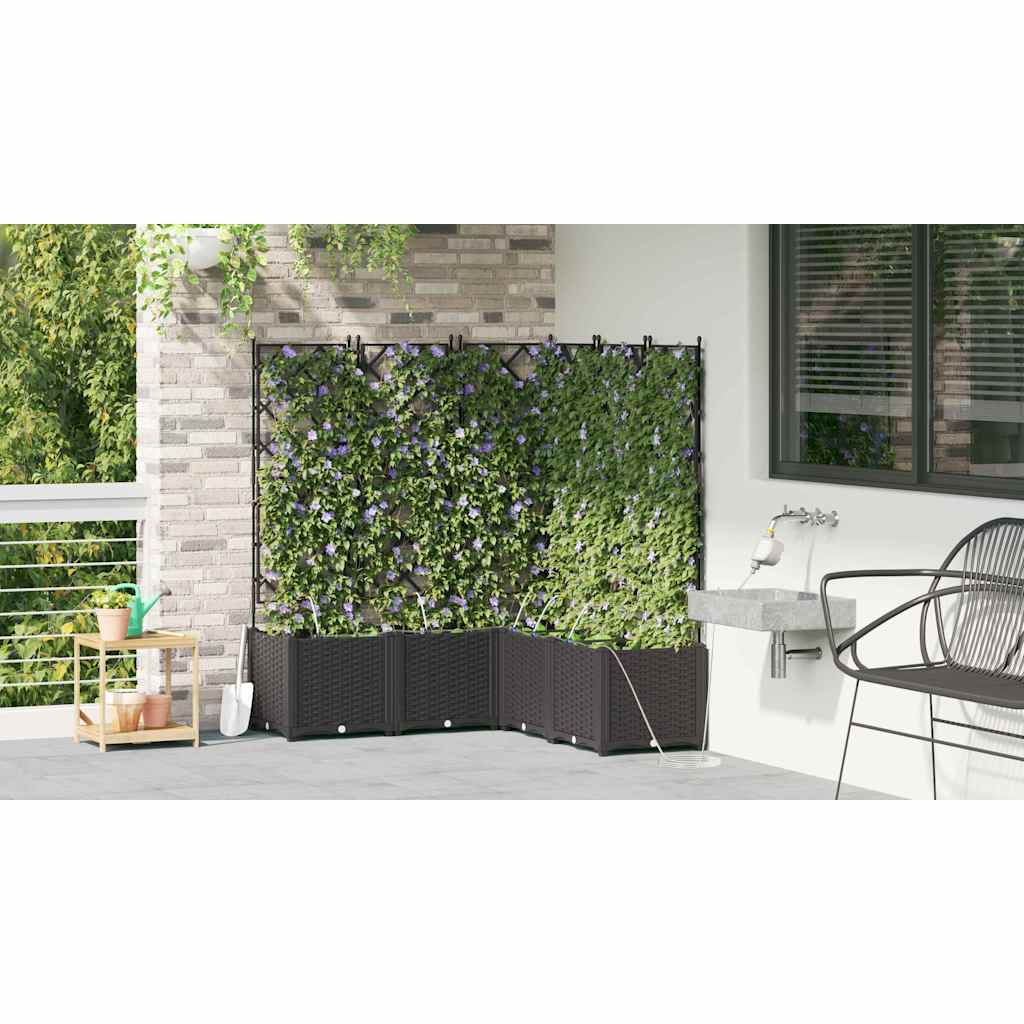 Vasi da giardino Nero 120 x 120 x 142 cm Acciaio 42002856