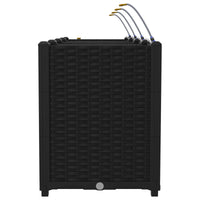 Vaso da giardino 4 pcs Nero Acciaio 42002857