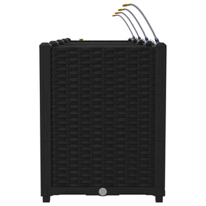 Vaso da giardino 4 pz-Set di 4 Fioriera da Esterno-Contenitore per Piante Nero 160 x 40 x 53 cm Acciaio