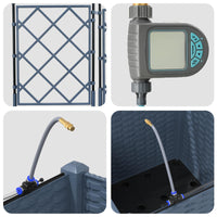 Vasi da giardino Grigio 40 x 40 x 142 cm Acciaio 42002872