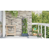 Vaso da Giardino con Trellis Grigio chiaro 40 x 40 x 125.5 cm 42002881