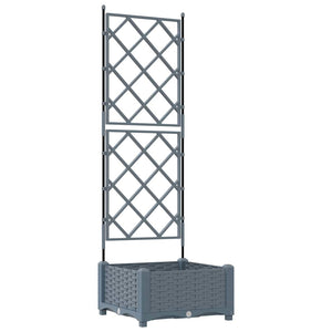 Vaso da Giardino con Trellis Grigio chiaro 40 x 40 x 125.5 cm 42002881