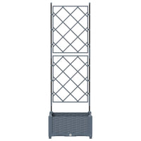 Vaso da Giardino con Trellis Grigio chiaro 40 x 40 x 125.5 cm 42002881
