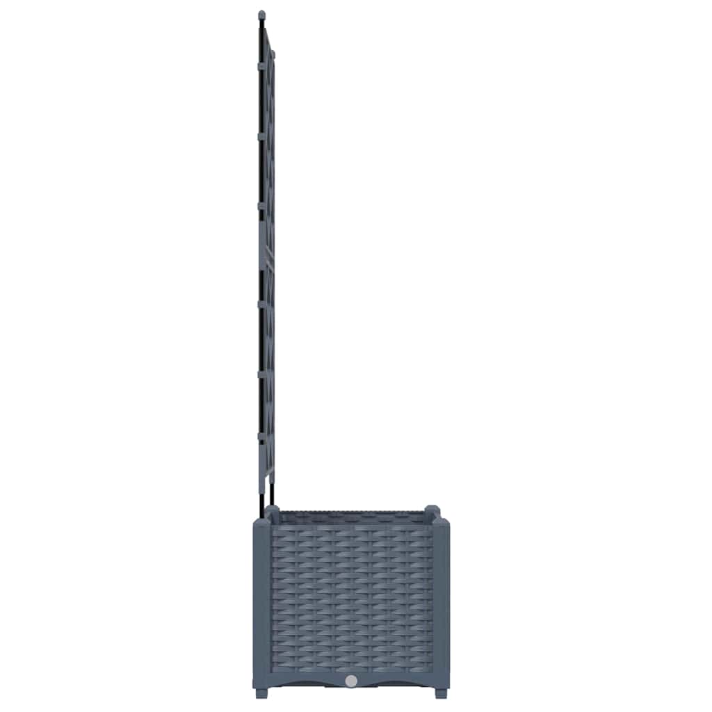 Vaso da giardino-Fioriera Esterno-Contenitore per Piante Grigio Chiaro 40 x 40 x 143 cm Acciaio