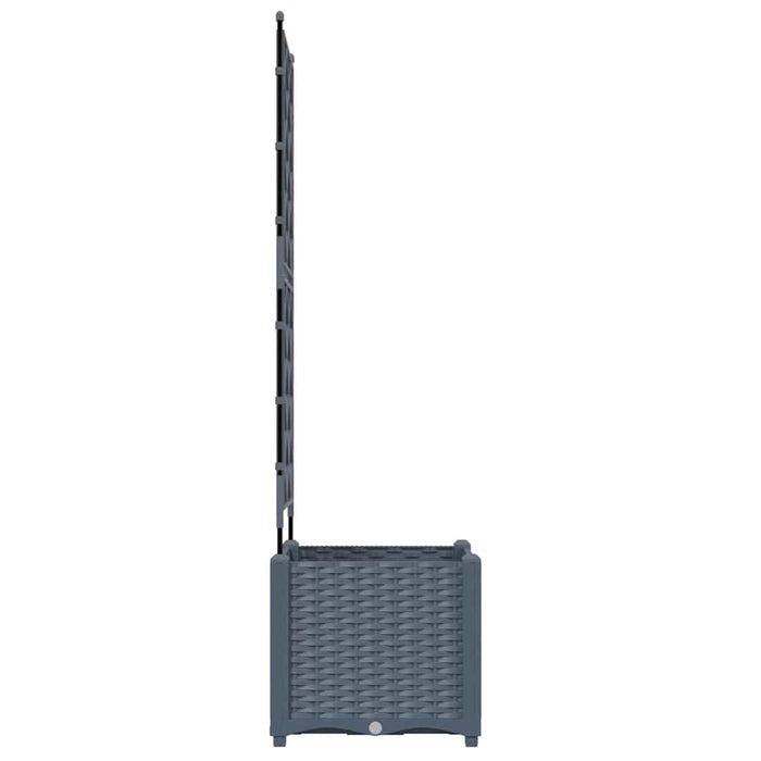 Vaso da giardino-Fioriera Esterno-Contenitore per Piante Grigio Chiaro 40 x 40 x 143 cm Acciaio