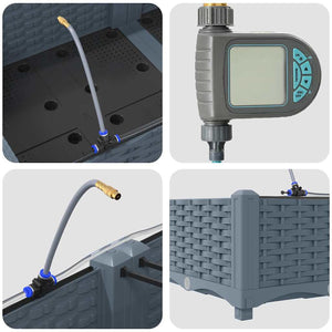 Vasi da giardino Grigio chiaro 160 x 40 x 22 cm Acciaio 42002890