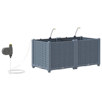 Vasi da giardino Grigio chiaro 80 x 40 x 37.5 cm Acciaio 42002891