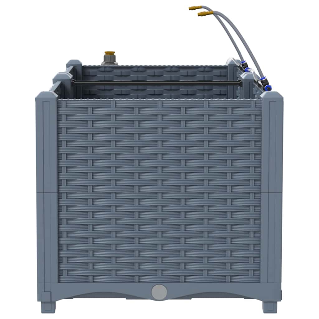 Vasi da giardino Grigio chiaro 80 x 40 x 37.5 cm Acciaio 42002891