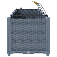 Vasi da giardino Grigio chiaro 160 x 40 x 37.5 cm Acciaio 42002893