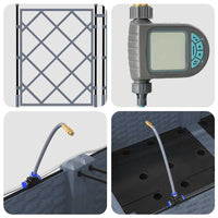 Vasi da giardino Grigio chiaro 80 x 40 x 126 cm Acciaio 42002896