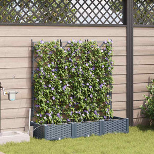 Vasi da giardino Grigio chiaro 120 x 40 x 126 cm Acciaio 42002898