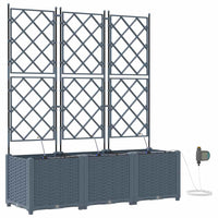 Vasi da giardino Grigio chiaro 120 x 40 x 142 cm Acciaio 42002899