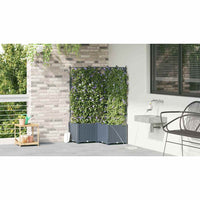 Vasi da giardino Grigio chiaro 80 x 80 x 142 cm Acciaio 42002900