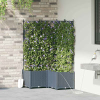 Vasi da giardino Grigio chiaro 80 x 80 x 142 cm Acciaio 42002900