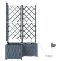 Vasi da giardino Grigio chiaro 80 x 80 x 142 cm Acciaio 42002900