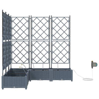 Vaso da giardino 5 pz-Set di 5 Fioriera da Esterno-Contenitore per Piante Grigio Chiaro Acciaio 229546