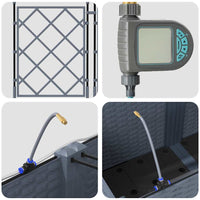 Vasi da giardino Grigio chiaro 120 x 120 x 142 cm Acciaio 42002902