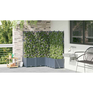 Vasi da giardino Grigio chiaro 120 x 120 x 142 cm Acciaio 42002902