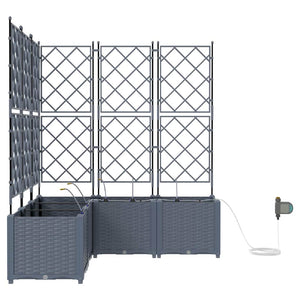 Vasi da giardino Grigio chiaro 120 x 120 x 142 cm Acciaio 42002902