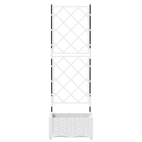 Vaso da Giardino con Trellis Bianco 40 x 40 x 125.5 cm PP 42002903