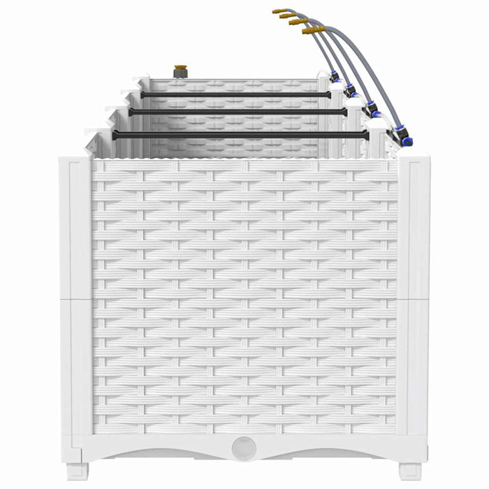 Vasi da giardino Bianco 160 x 40 x 37.5 cm Acciaio 42002915