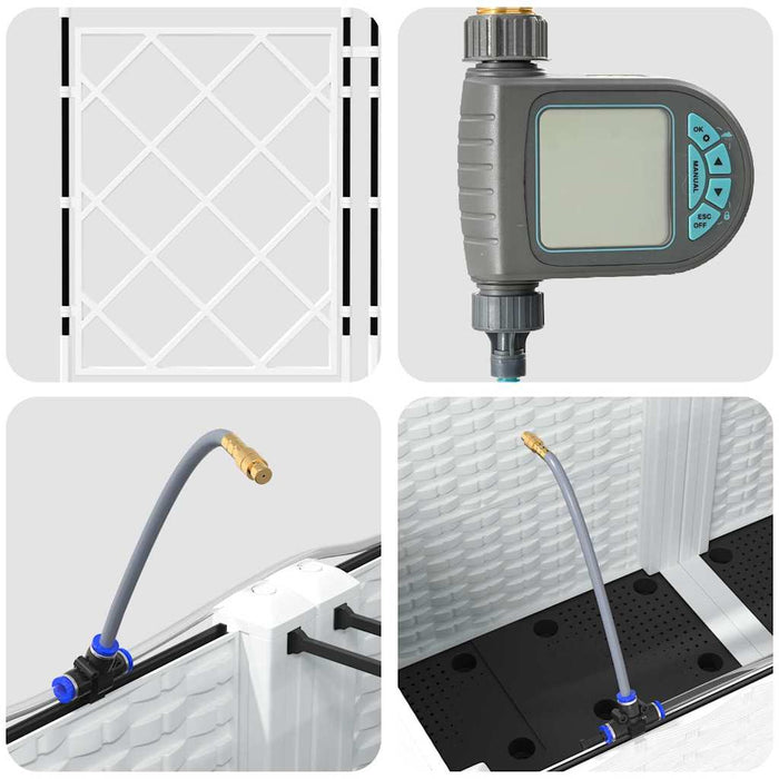 Vasi da giardino Bianco 80 x 40 x 142 cm Acciaio 42002919