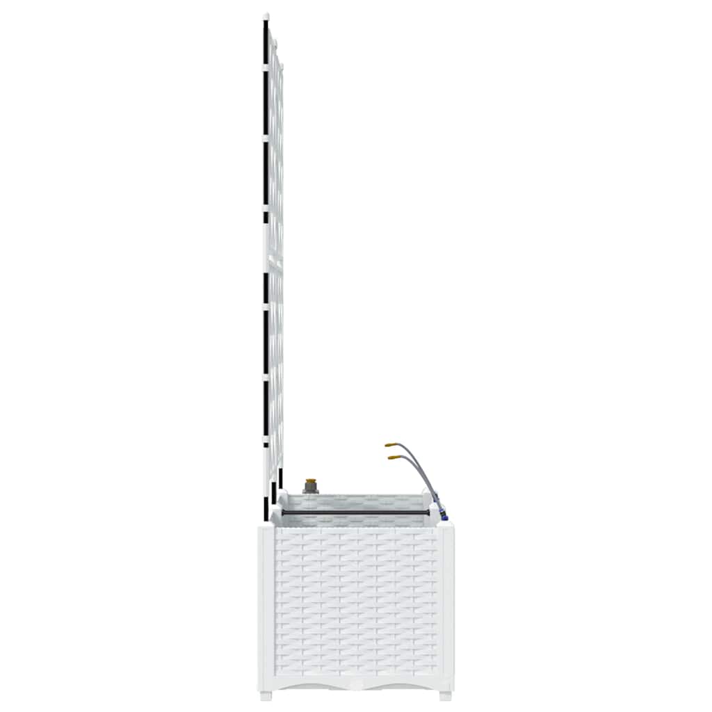 Vasi da giardino Bianco 80 x 40 x 142 cm Acciaio 42002919