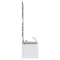 Vasi da giardino Bianco 80 x 40 x 142 cm Acciaio 42002919