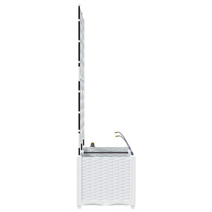 Vasi da giardino Bianco 80 x 40 x 142 cm Acciaio 42002919