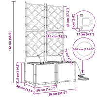 Vasi da giardino Bianco 80 x 40 x 142 cm Acciaio 42002919