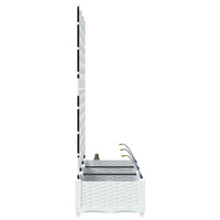 Vaso da giardino 3 pz-Set di 3 Fioriera da Esterno-Contenitore per Piante Bianco Acciaio 456965