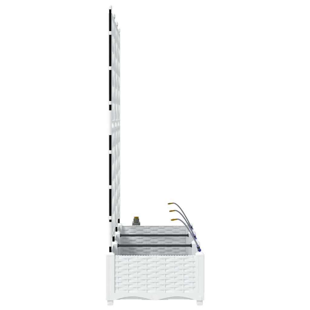 Vasi da giardino Bianco 120 x 40 x 126 cm Acciaio 42002920