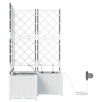 Vasi da giardino Bianco 80 x 80 x 142 cm Acciaio 42002922