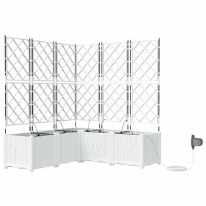 Vasi da giardino Bianco 120 x 120 x 142 cm Acciaio 42002924