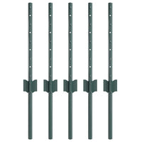 Pali per Recinzione 5 pcs Verde 40 cm Acciaio 42006258