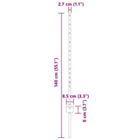 Poste di Recinzione  5 pz Canale a U Verde 100 cm in Acciaio 42006264