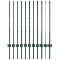 Pali per Recinzione 22 pcs Verde 100 cm Acciaio 42006265