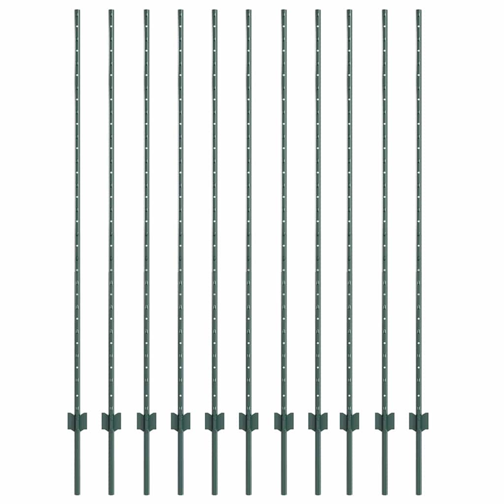 Set di 11 posti per recinzione a forma di U verde, 160 cm in acciaio. 42006273