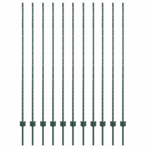 Set di 11 posti per recinzione a forma di U verde, 160 cm in acciaio. 42006273